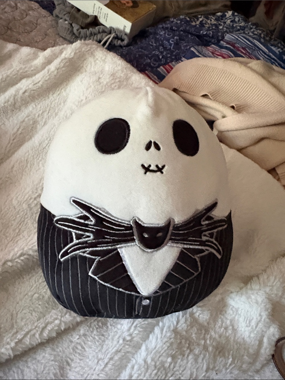 Disney Jack Skellington Plush Pillow White and Black